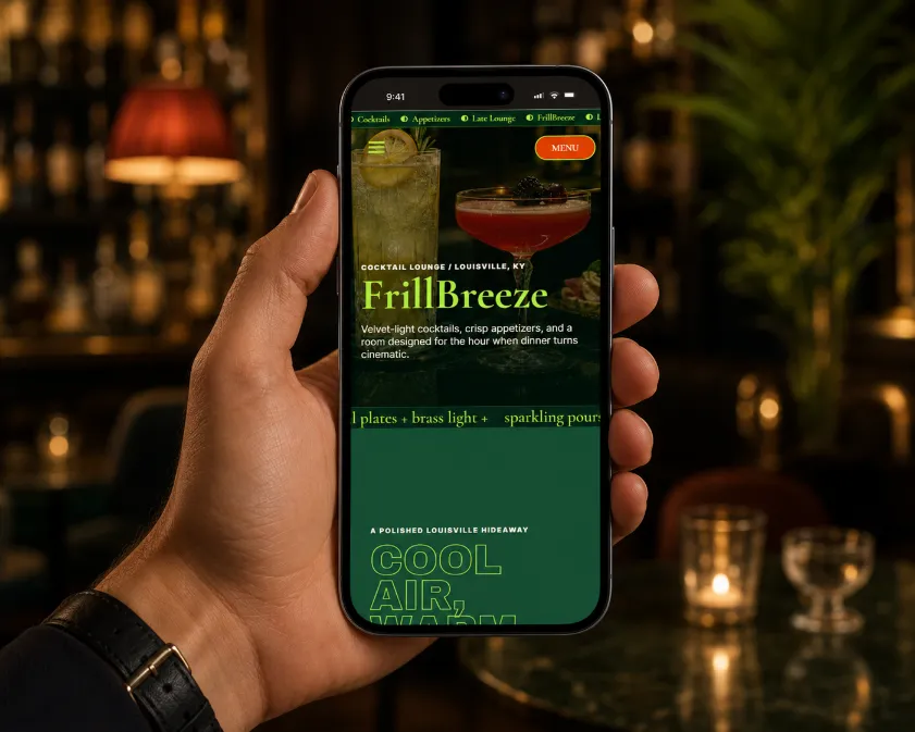 Fast mobile website on a phone