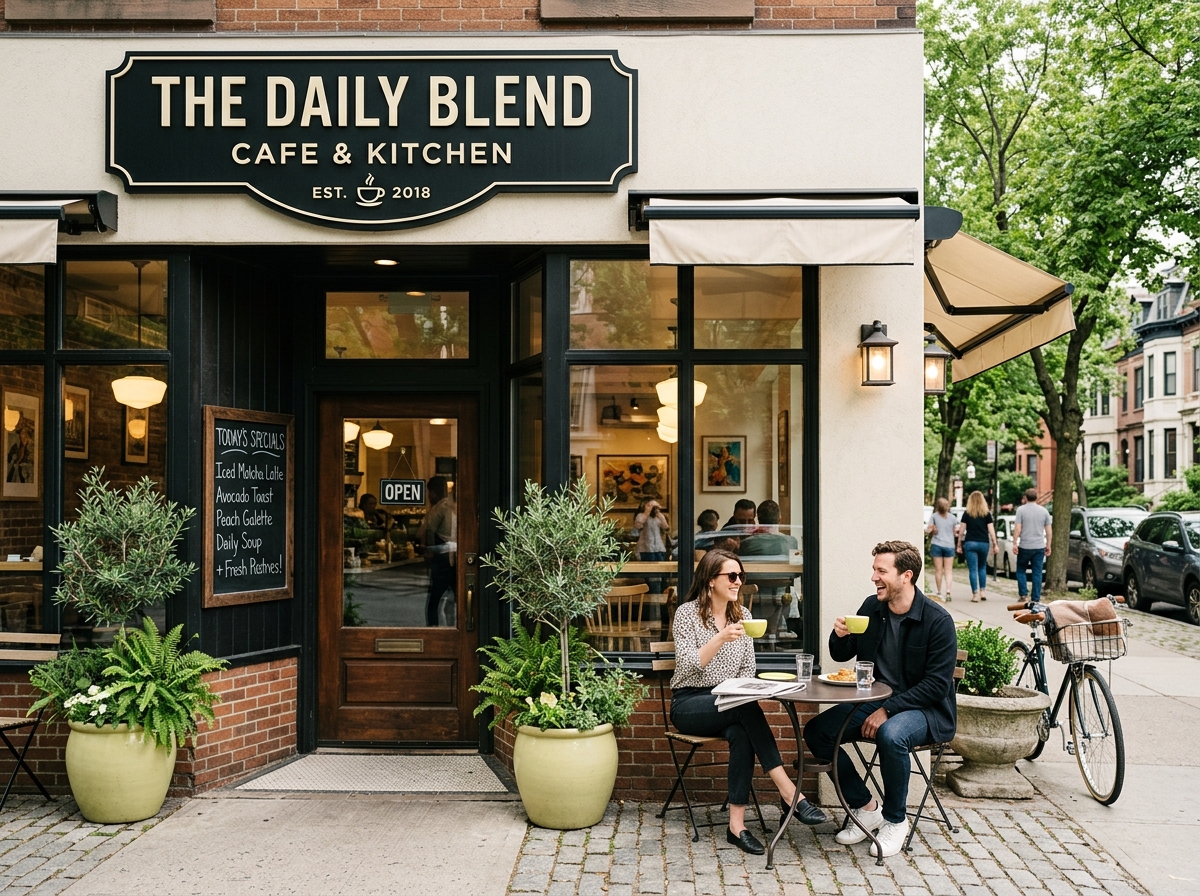 Neighborhood cafe website concept