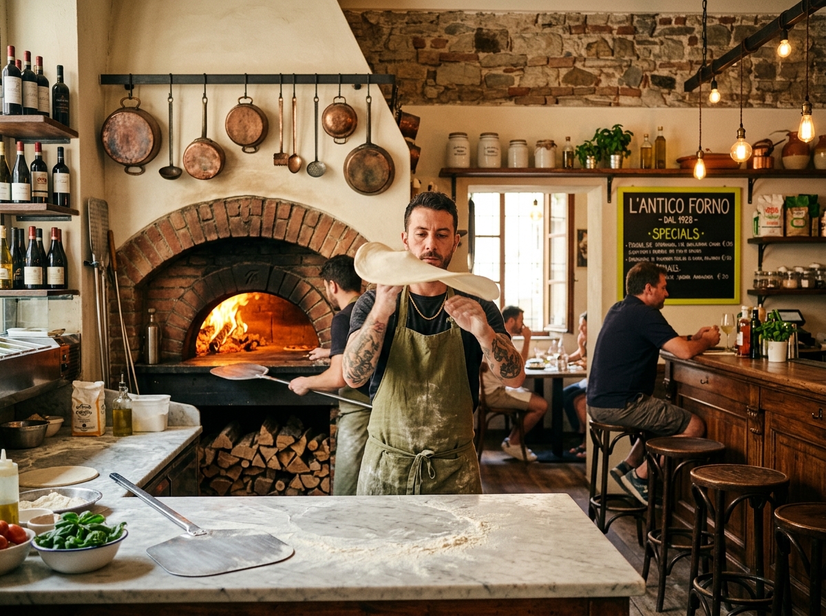 Wood-fired pizzeria website concept